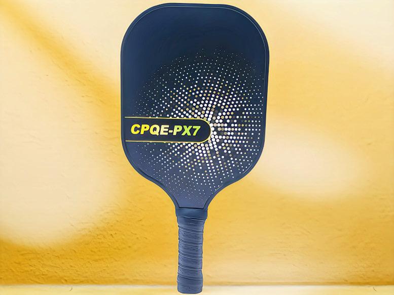 CPQE PX7 "Green" pickleball paddle with honeycomb design and comfortable grip.