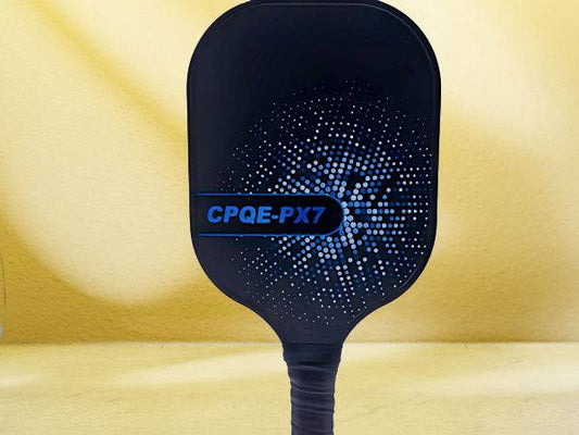 CPQE PX7 "Blue" Honeycomb Pickleball Paddle with textured face and ergonomic grip.