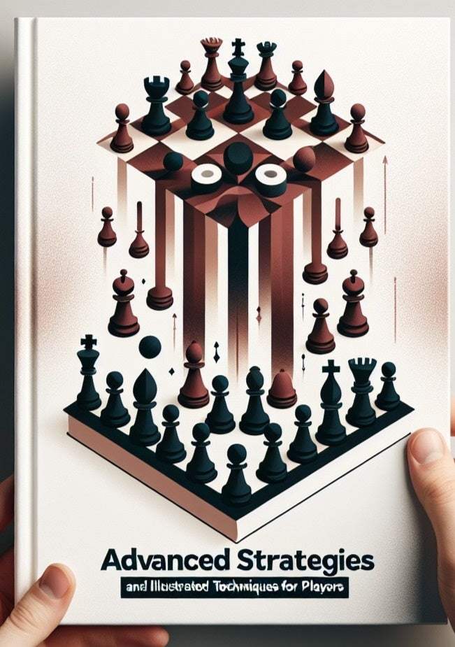 Pickleball strategies and techniques ebook cover with chess board illustration.